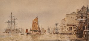 Západ slunce na řece Medway od James Lawson Stewart