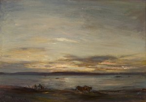 Golden Sunset, Fairlie (olej na plátně)