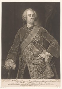 Portrét van Charles Lennox Nejvznešenější princ Charles vévoda z Richmondu (...) (titul na předmětu)