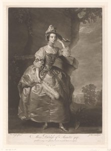 Portrét van Mary Bertie Mary Dutchess of Ancaster (titul na předmětu)