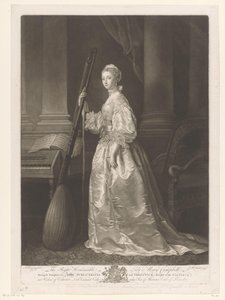 Portrét van Mary Coke Správná ctihodná lady Mary Campbell (...) (titul na předmětu)