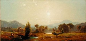 Pohled na Catskills (olej na plátně)