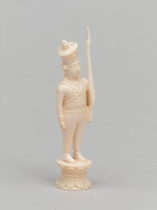 Bílý pěšec, šachová figurka, Indie, cca 1820 od James McLachlan Nairn