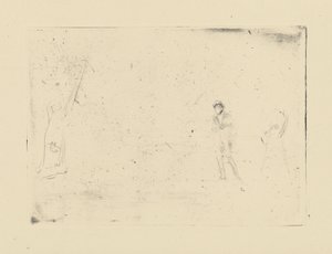 [76] Otisky ze zrušených desek od Whistlera - [Two Figures]. od James Abbott McNeill Whistler