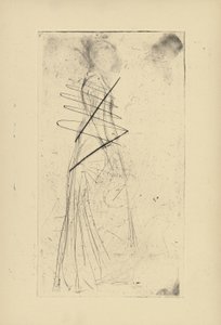 [76] Dojmy ze zrušených desek od Whistlera - [Woman Standing]. od James Abbott McNeill Whistler