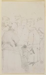 Skupina figurek kolem grilu od James Abbott McNeill Whistler