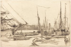 Skica z Billingsgate od James Abbott McNeill Whistler