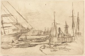 Skica z Billingsgate od James McNeill Whistler