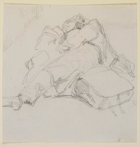 Muž spí na hromadě zavazadel od James Abbott McNeill Whistler