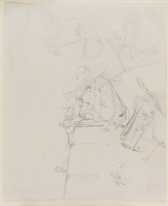 Muž sedící na kraji zdi od James Abbott McNeill Whistler