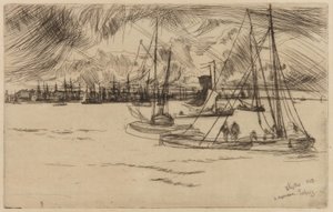 Amsterdam, z Tolhuis od James Abbott McNeill Whistler