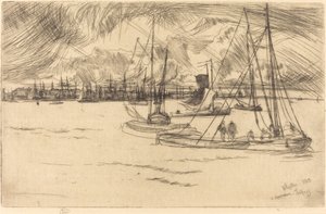 Amsterdam z Tolhuis od James Abbott McNeill Whistler