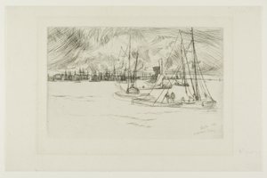 Amsterdam, z Tolhuis od James Abbott McNeill Whistler