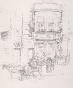 Zadní část divadla Gaiety Theatre od James McNeill Whistler