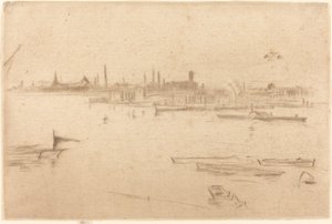 Battersea: Svítání od James Abbott McNeill Whistler