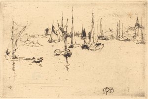 Lodě, Dordrecht od James Abbott McNeill Whistler