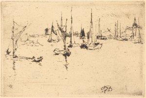 Lodě, Dordrecht od James McNeill Whistler