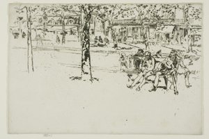 Boulevard Poissonniere, Paříž od James Abbott McNeill Whistler