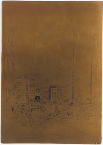 Zrušená tisková deska pro <em>The Piazzetta</em> od James Abbott McNeill Whistler
