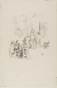 Rozhovor pod sochou, Lucemburské zahrady od James Abbott McNeill Whistler