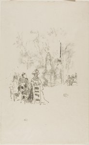 Rozhovor pod sochou, Lucemburské zahrady od James Abbott McNeill Whistler
