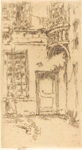 Courtyard, Rue P.L. Kurýr od James Abbott McNeill Whistler