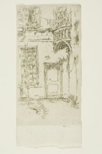Courtyard, Rue P. L. Courier, Tours od James Abbott McNeill Whistler