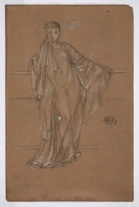 Přehozená postava u zábradlí od James Abbott McNeill Whistler