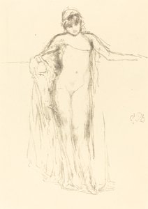 Zahalený model, stojící od James Abbott McNeill Whistler