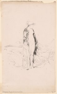 Zahalená modelka, stojící u pohovky od James Abbott McNeill Whistler