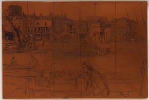 Leptací deska: Black Lion Wharf od James Abbott McNeill Whistler