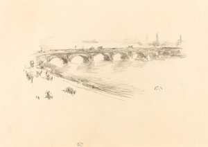 Večer, Malý most Waterloo od James Abbott McNeill Whistler