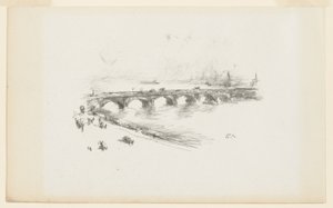 Večer, Malý most Waterloo od James Abbott McNeill Whistler