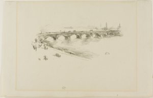 Večer, Malý most Waterloo od James Abbott McNeill Whistler