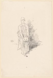 Studie postavy v barvách od James Abbott McNeill Whistler