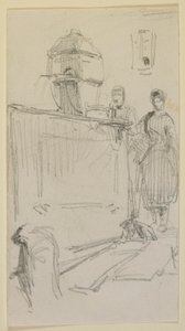 Postavy u fontány od James Abbott McNeill Whistler