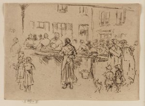 Rybí ženy, Ostende od James Abbott McNeill Whistler