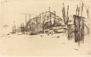 Rybářské lodě, Hastings od James Abbott McNeill Whistler