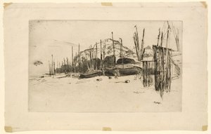 Rybářské lodě, Hastings od James Abbott McNeill Whistler