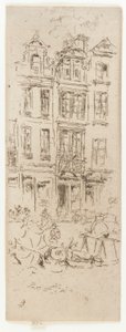 Květinový trh, Brusel od James Abbott McNeill Whistler