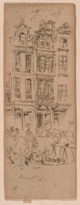 Květinový trh, Brusel od James Abbott McNeill Whistler