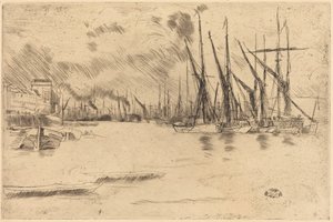 Od schodů u nakládaných sleďů od James McNeill Whistler