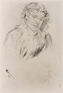 Ohnutá hlava Fumette od James Abbott McNeill Whistler