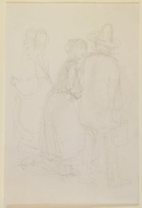 Skupina tří stojících postav od James Abbott McNeill Whistler