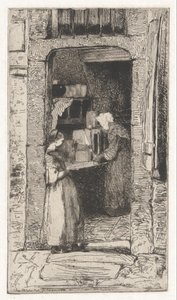 La Marchande de Moutarde (Prodavač hořčice), z francouzského souboru (Douze Eaux-Fortes d od James Abbott McNeill Whistler
