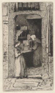 Prodavačka hořčice, z francouzského souboru (Dvanáct leptů podle přírody) od James McNeill Whistler