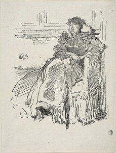 Červené šaty od James Abbott McNeill Whistler