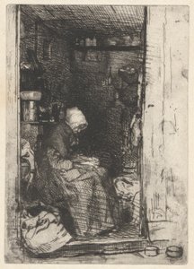 La Vielle aux Loques, z francouzského souboru (Douze Eaux-Fortes d od James Abbott McNeill Whistler