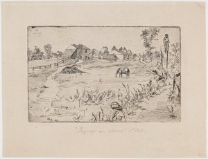 Krajina s koňmi od James Abbott McNeill Whistler