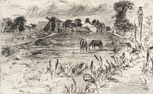 Krajina s koňmi od James McNeill Whistler